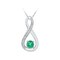 Gem And Harmony 1/2 Carat (ctw) Lab-Created Emerald Infinity Pendant Necklace in Sterling Silver